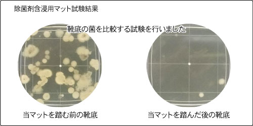 除菌剤含浸用マット試験結果