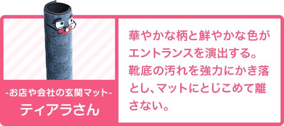 -お店や会社の玄関マット- ティアラさん