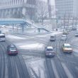 都会の雪道