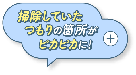 掃除していたつもりの箇所がピカピカに！