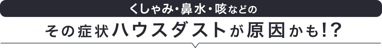 くしゃみ・鼻水・咳などのその症状ハウスダストが原因かも!?