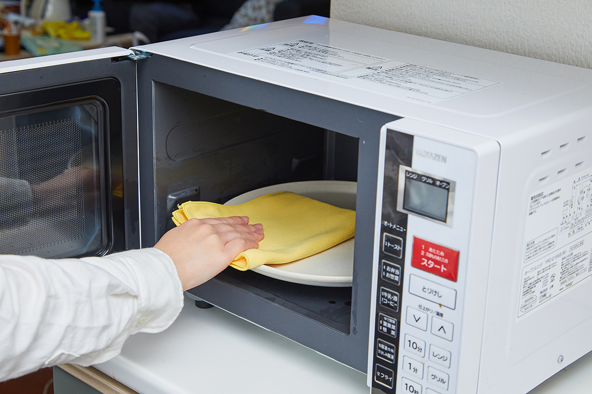 電子レンジの中