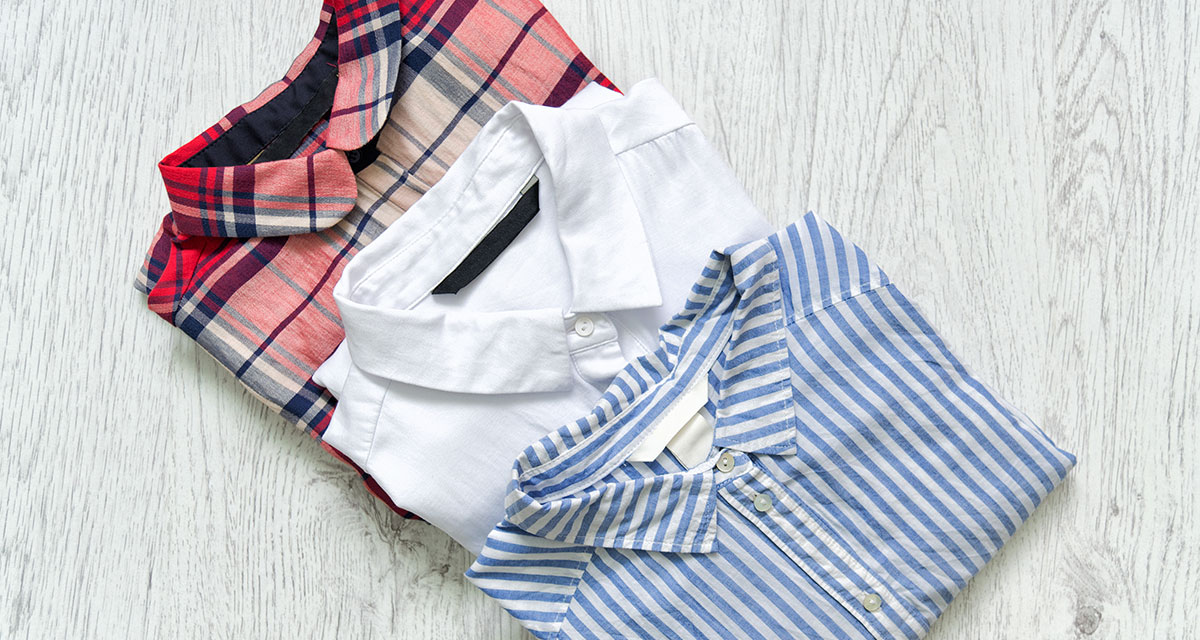 畳んだ服の写真