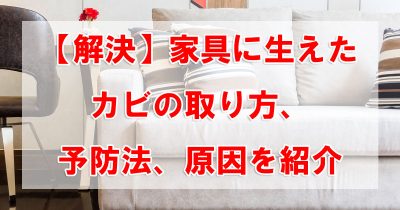 【解決】家具に生えたカビの取り方、予防法、原因を紹介