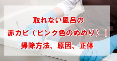 取れない風呂の赤カビ（ピンク色のぬめり）｜掃除方法、原因、正体