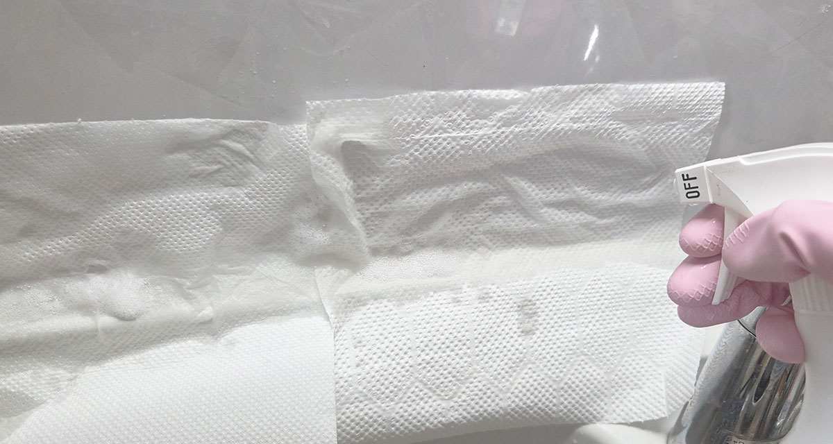 カビ取り剤湿布法