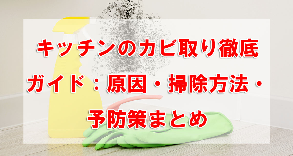 キッチンのカビ取り徹底ガイド：原因・掃除方法・予防策まとめ
