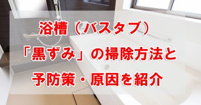 浴槽（バスタブ）「黒ずみ」の掃除方法と予防策・原因を紹介