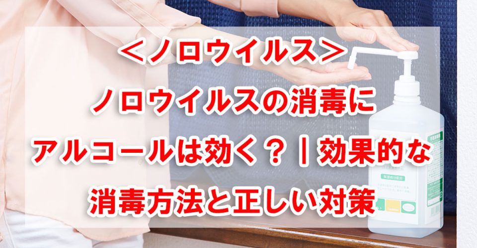 ＜ノロウイルス＞ノロウイルスの消毒にアルコールは効く？｜効果的な消毒方法と正しい対策