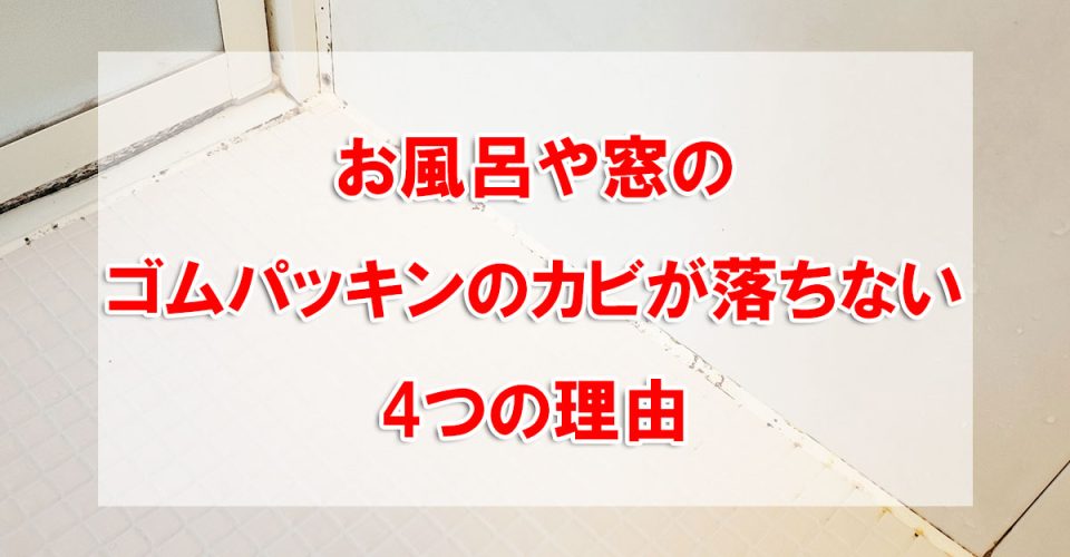 お風呂や窓のゴムパッキンのカビが落ちない4つの理由