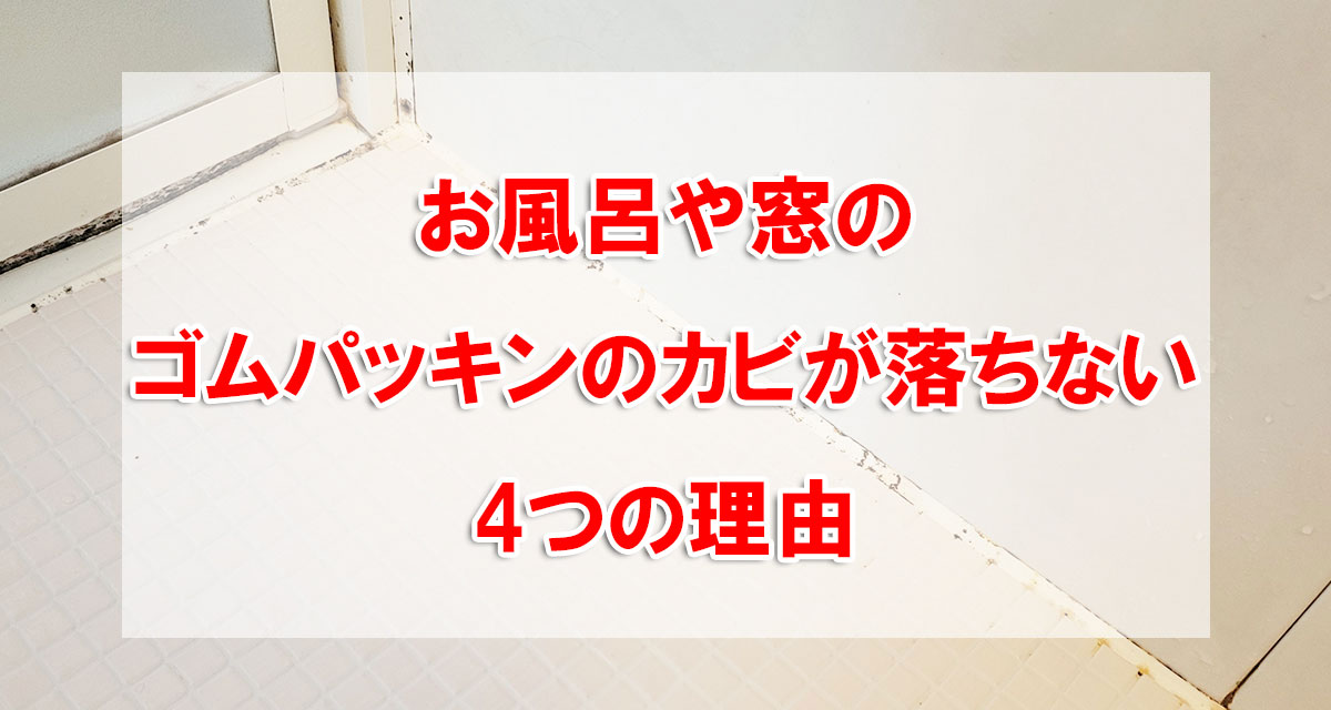 お風呂や窓のゴムパッキンのカビが落ちない4つの理由