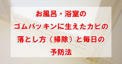 お風呂・浴室のゴムパッキンに生えたカビの落とし方(掃除)と毎日の予防法