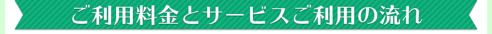 ご利用料金とサービスご利用の流れ