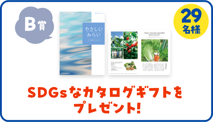 B賞SDGsなカタログギフトをプレゼント！
